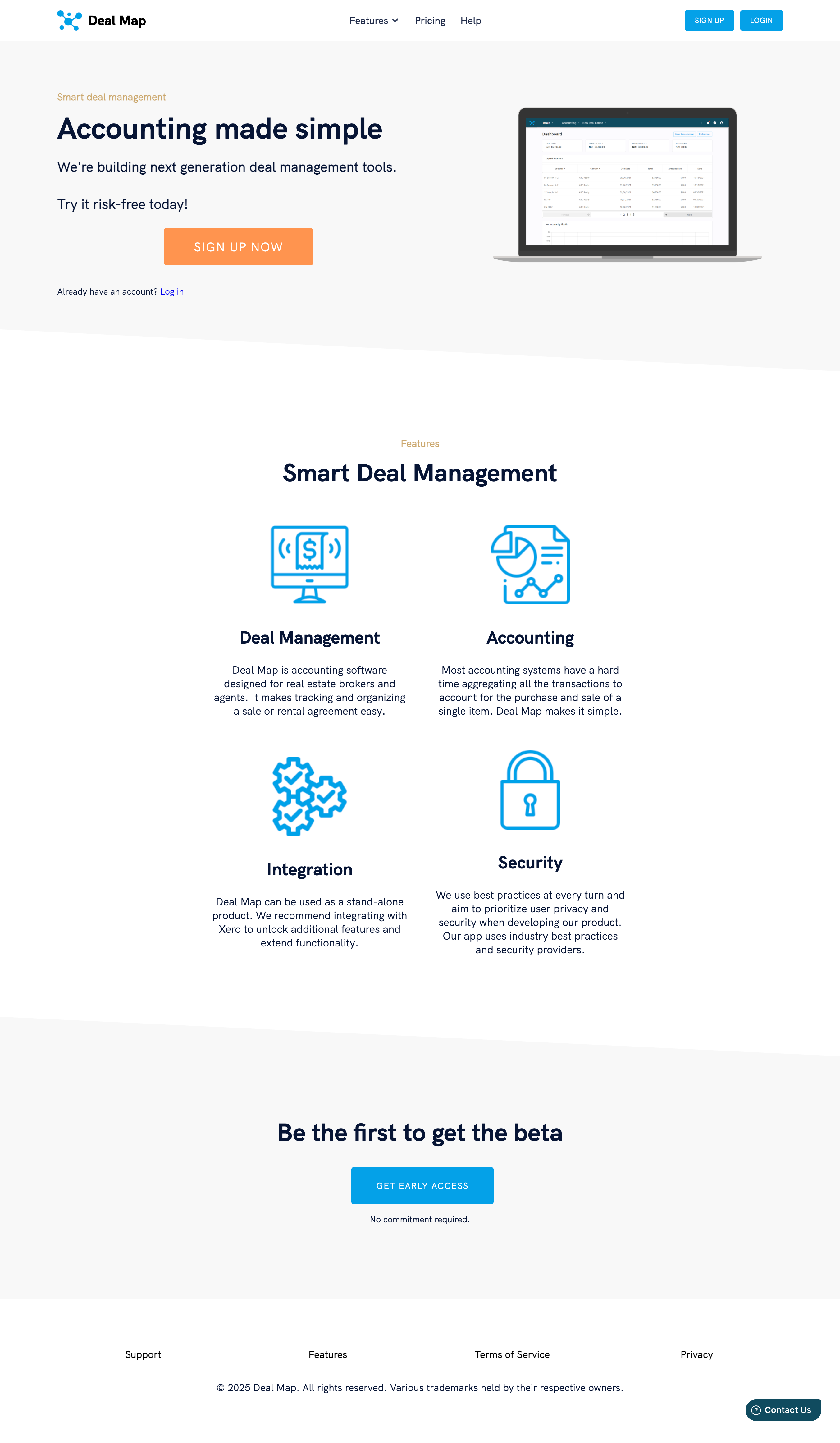 Landing page for DealmMap.com