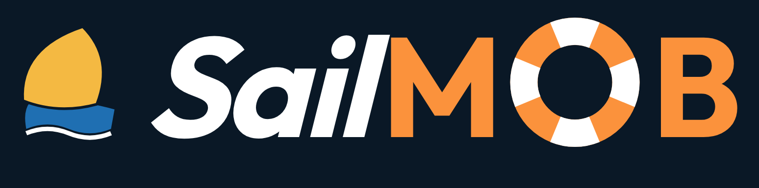SailMOB logo: a sailboat mark beside the SailMOB wordmark with a life-ring O