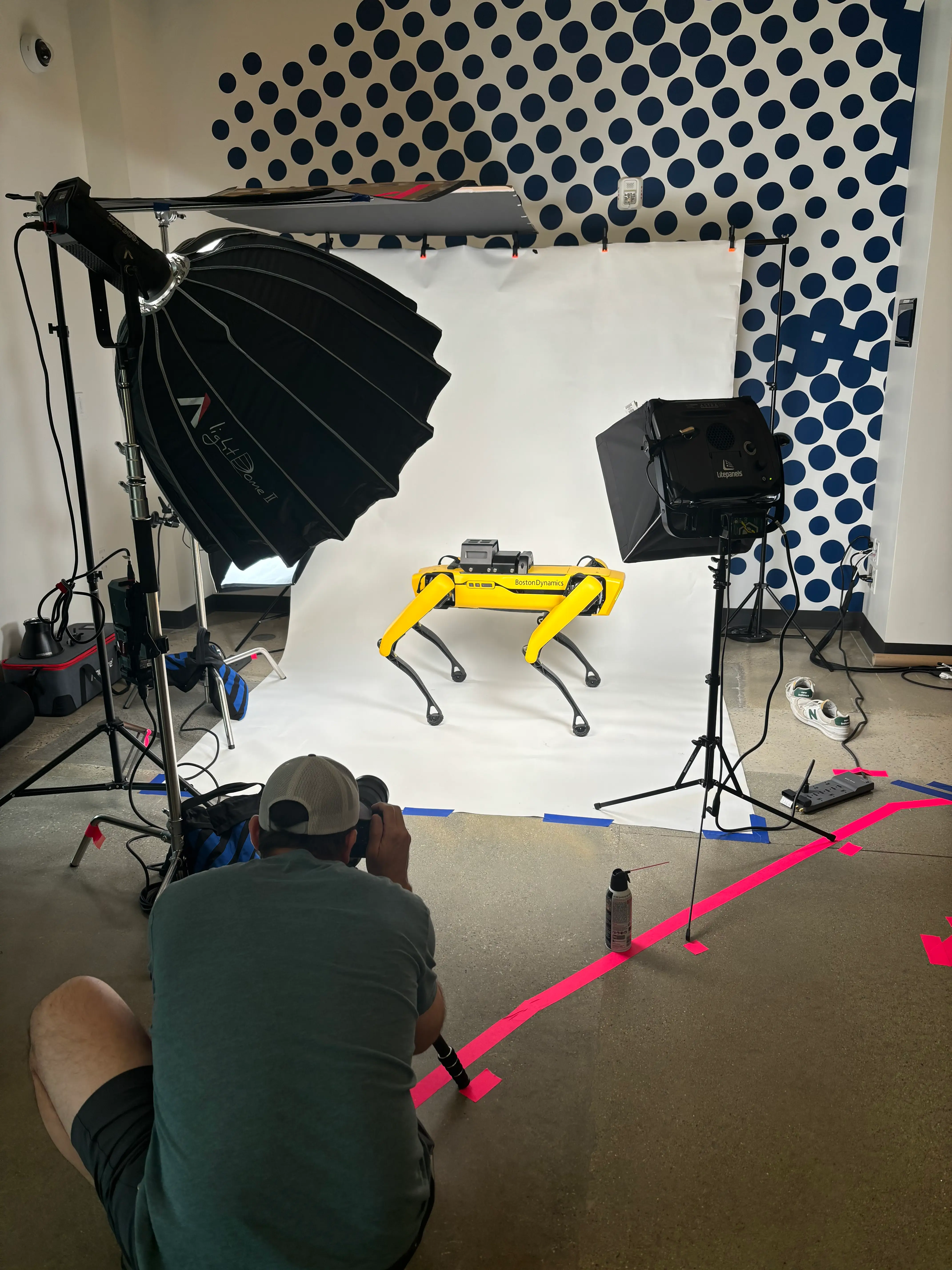 Behind the scenes at the Spot photoshoot